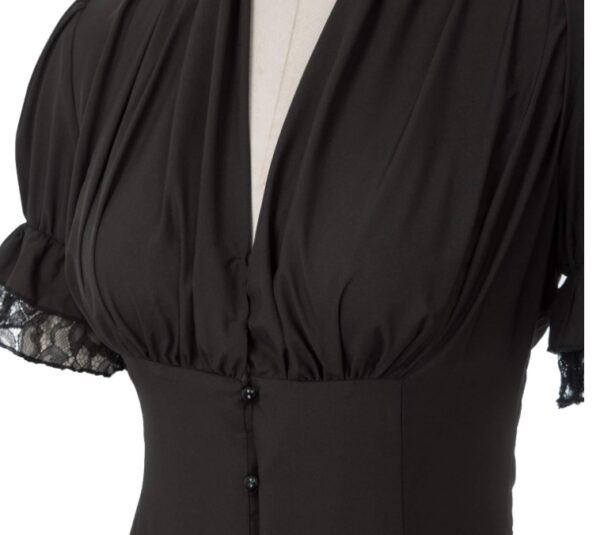 Short Sleeved Victorian Blouse For Ladies - Image 3