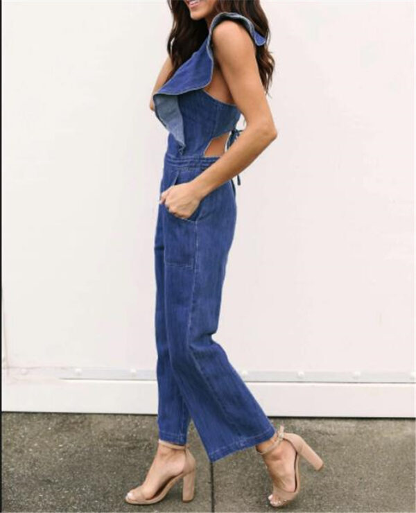 Ladies Denim Halter Bodysuit - Image 4